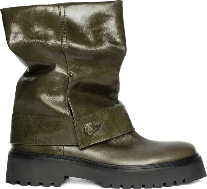 Angie fold-over leather boots - Image 2