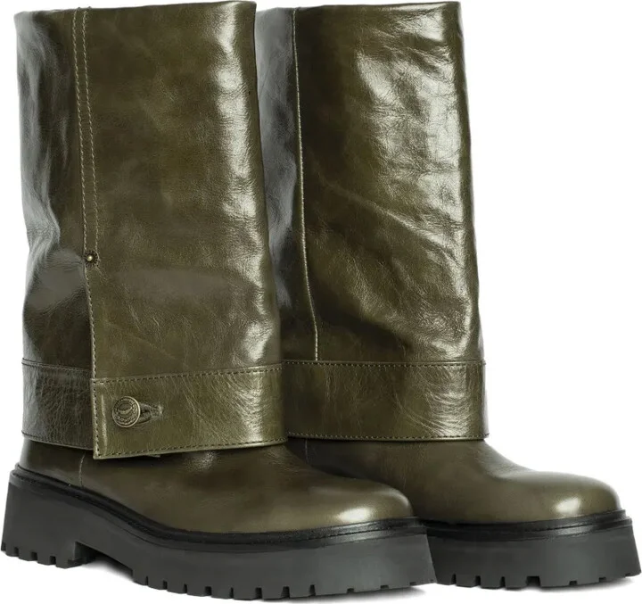 Angie fold-over leather boots - Image 3