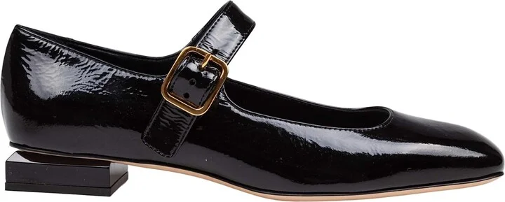 Angie L Baby Ballerina In Patent Leather Black Color