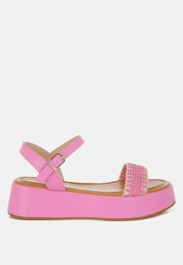 Anglong Raffia Flatform Sandals - Image 2