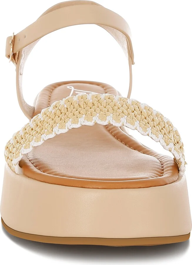 Anglong Raffia Platform Wedge Sandal - Image 3