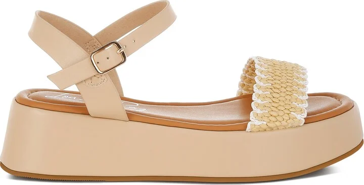 Anglong Raffia Platform Wedge Sandal - Image 5