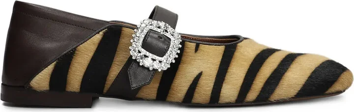 Animal-Print Ballerina Shoes