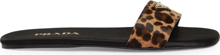 Animal Print Genuine Calf Hair Slide Sandal - Image 3
