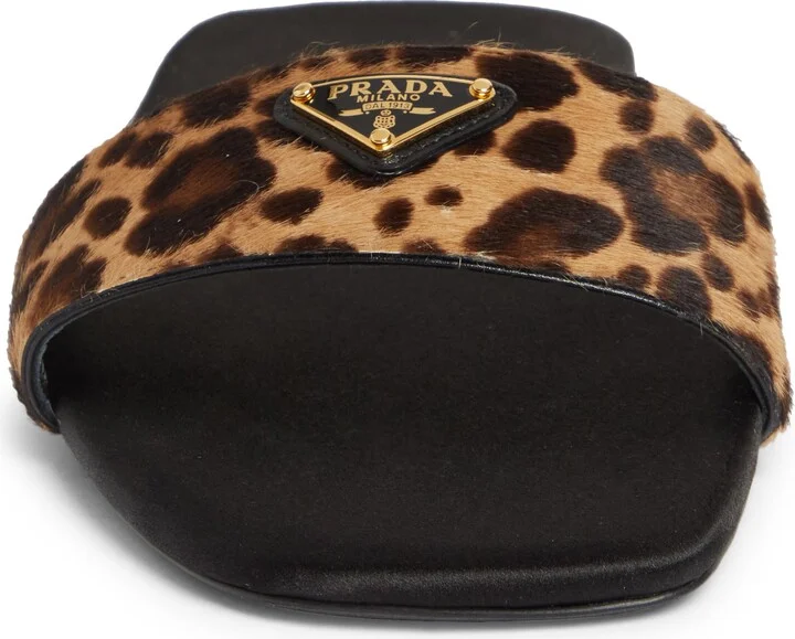 Animal Print Genuine Calf Hair Slide Sandal - Image 4
