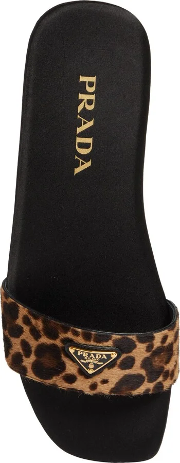 Animal Print Genuine Calf Hair Slide Sandal - Image 5