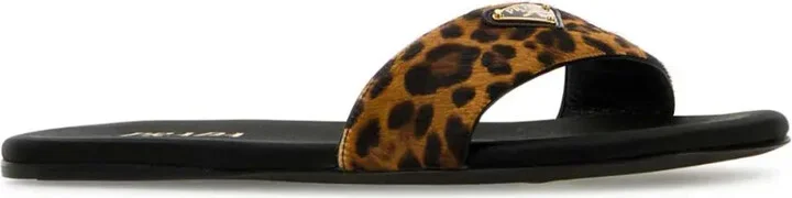 Animal-Print Leather Sandals - Image 2