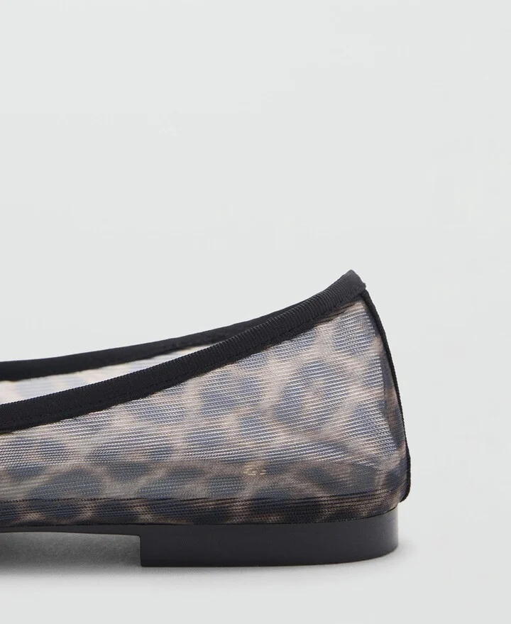Animal Print Mesh Ballerina Flat - Image 9