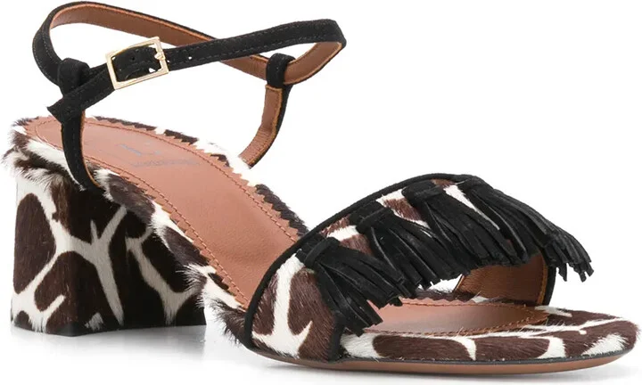Animal-Print Mid-Heel Sandals - Image 2