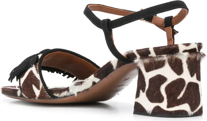 Animal-Print Mid-Heel Sandals - Image 3