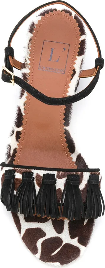 Animal-Print Mid-Heel Sandals - Image 4
