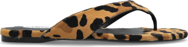 Animal Print Slides, , - Brown