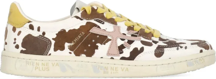 Animalier Pattern Lace-Up Sneakers