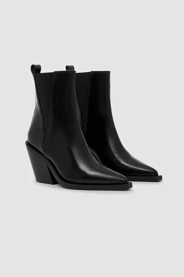 ANINE BING Bekah Boots in High-Shine Black - Image 2