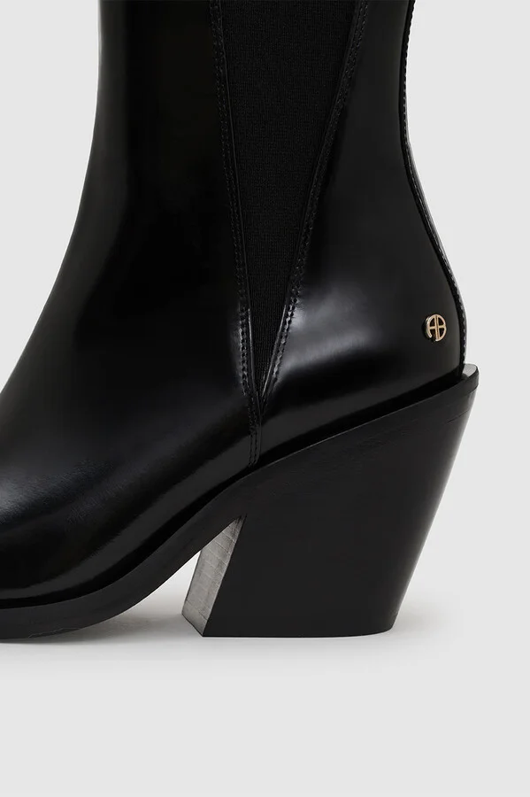 ANINE BING Bekah Boots in High-Shine Black - Image 5