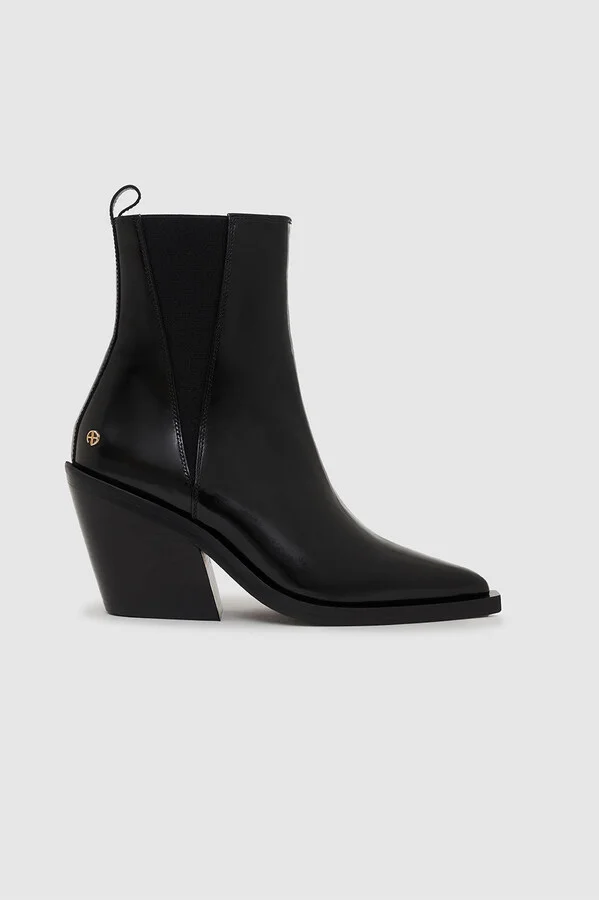 ANINE BING Bekah Boots in High-Shine Black
