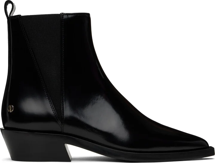 ANINE BING Black Bekah Flat Boots