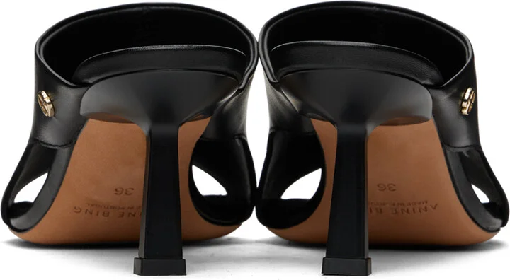 ANINE BING Black Hoxton Heeled Sandals - Image 2
