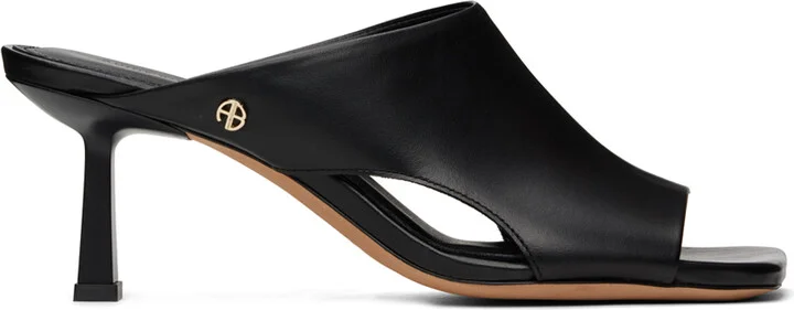 ANINE BING Black Hoxton Heeled Sandals