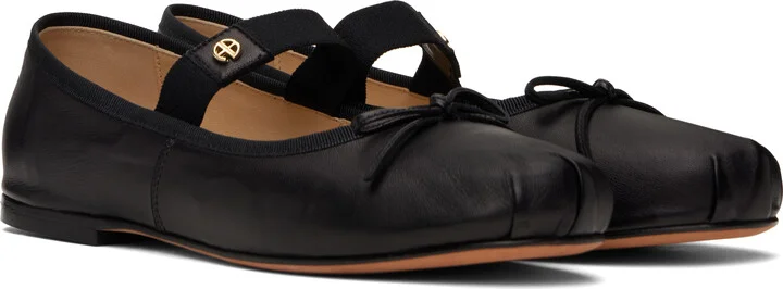 ANINE BING Black Jolie Ballerina Flats - Image 4