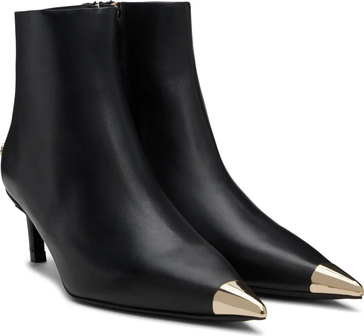 ANINE BING Black Nina Metal Toe Cap Boots - Image 4