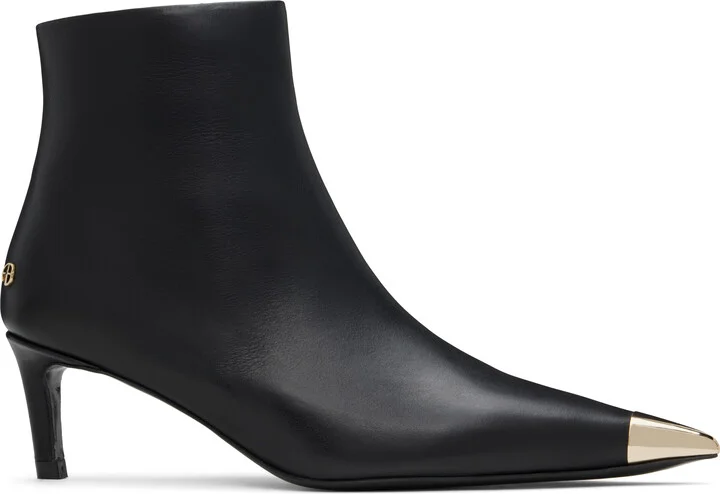 ANINE BING Black Nina Metal Toe Cap Boots