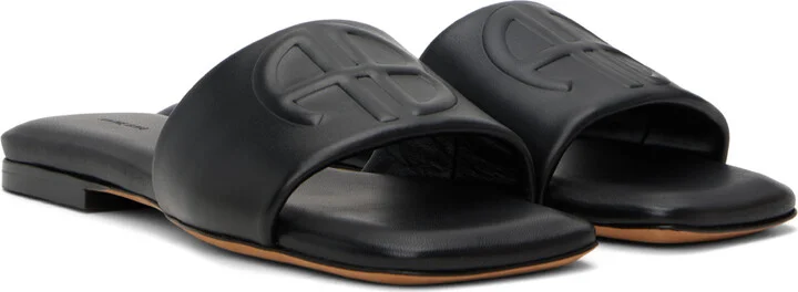 ANINE BING Black Ria Slides - Image 4