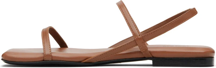 ANINE BING Brown Hilda Flat Sandals - Image 3
