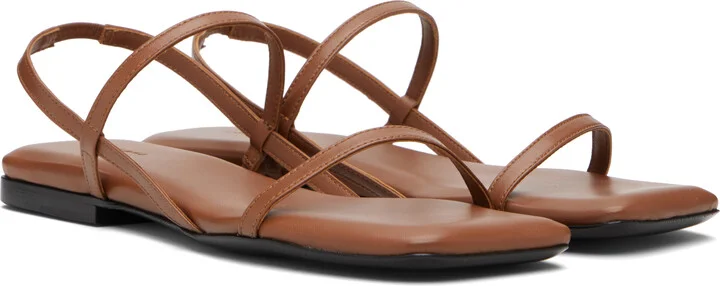 ANINE BING Brown Hilda Flat Sandals - Image 4