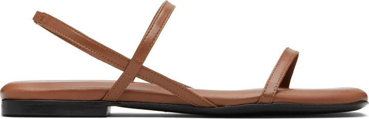 ANINE BING Brown Hilda Flat Sandals