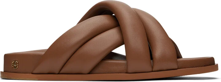 ANINE BING Brown Lizzie Sandals