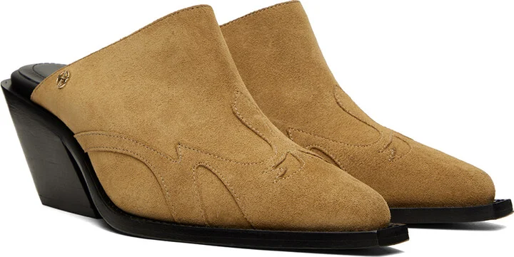 ANINE BING Brown Tania Mules - Image 4