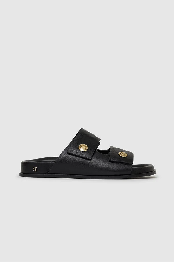ANINE BING Ella Slides in Black