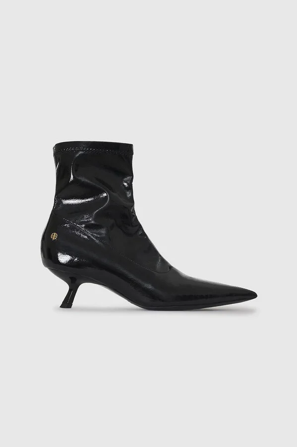 ANINE BING Hilda Boots in High-Shine Black