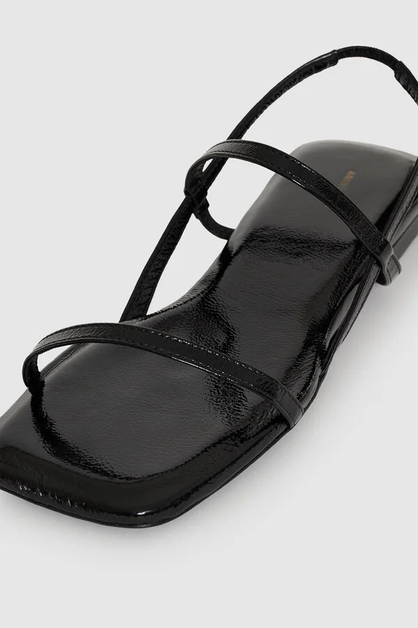 ANINE BING Hilda Flat Sandals in Black - Image 5