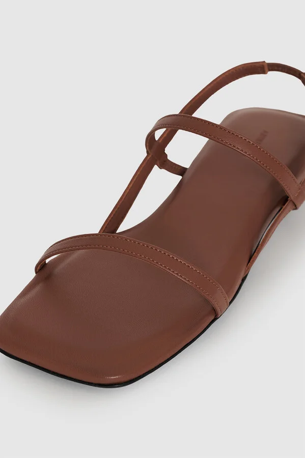 ANINE BING Hilda Flat Sandals in Cognac - Image 5