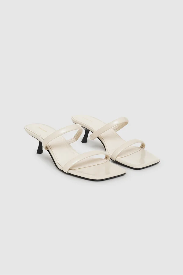 ANINE BING Hilda Mule Sandals in Bone - Image 4