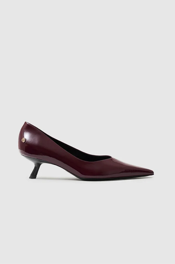 ANINE BING Hilda Pumps in Dark Red Patent
