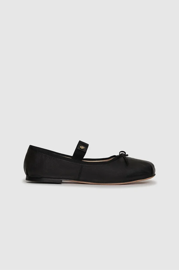 ANINE BING Jolie Flats in Black