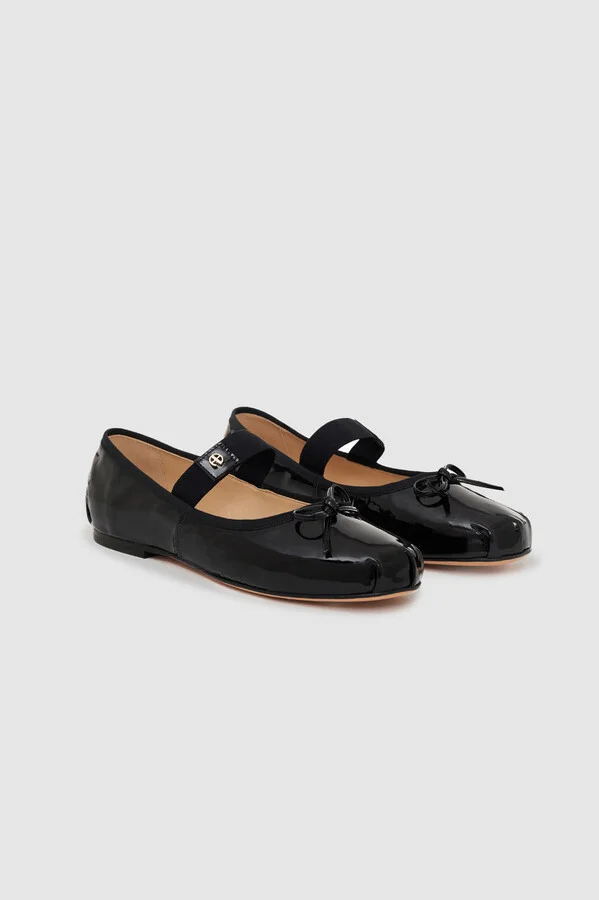 ANINE BING Jolie Flats in Black Patent - Image 4
