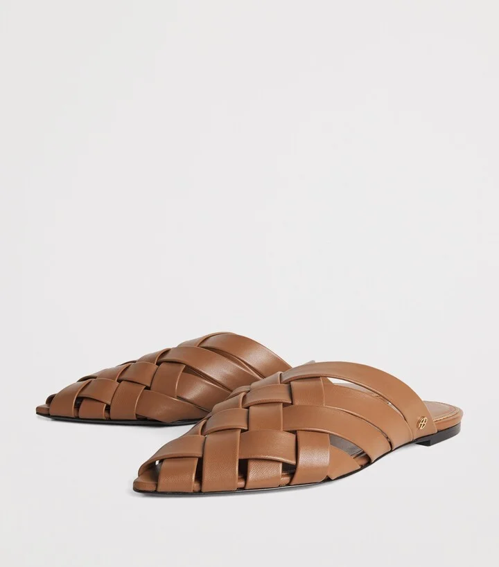 Anine Bing Leather Eve Flats - Image 3