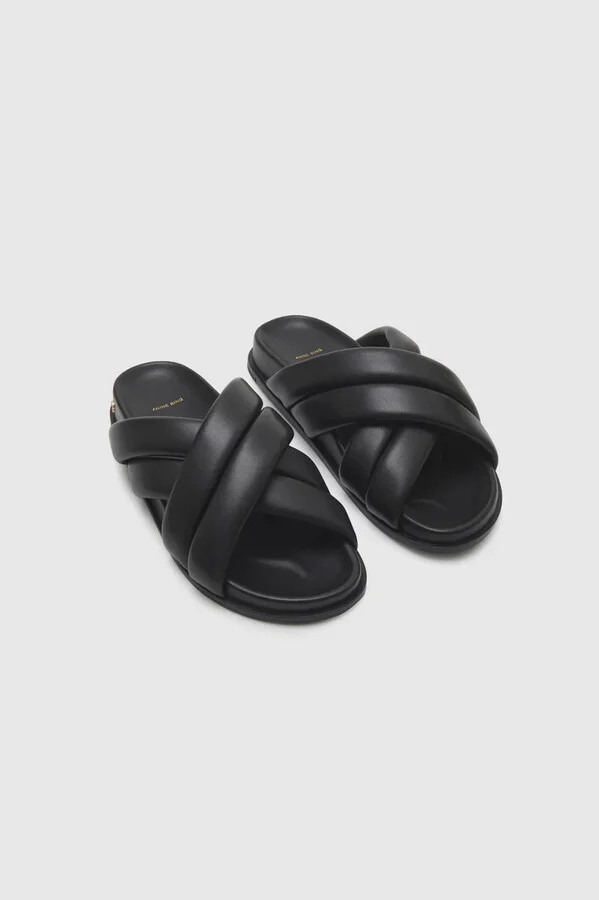 ANINE BING Lizzie Slides in Black - Image 3