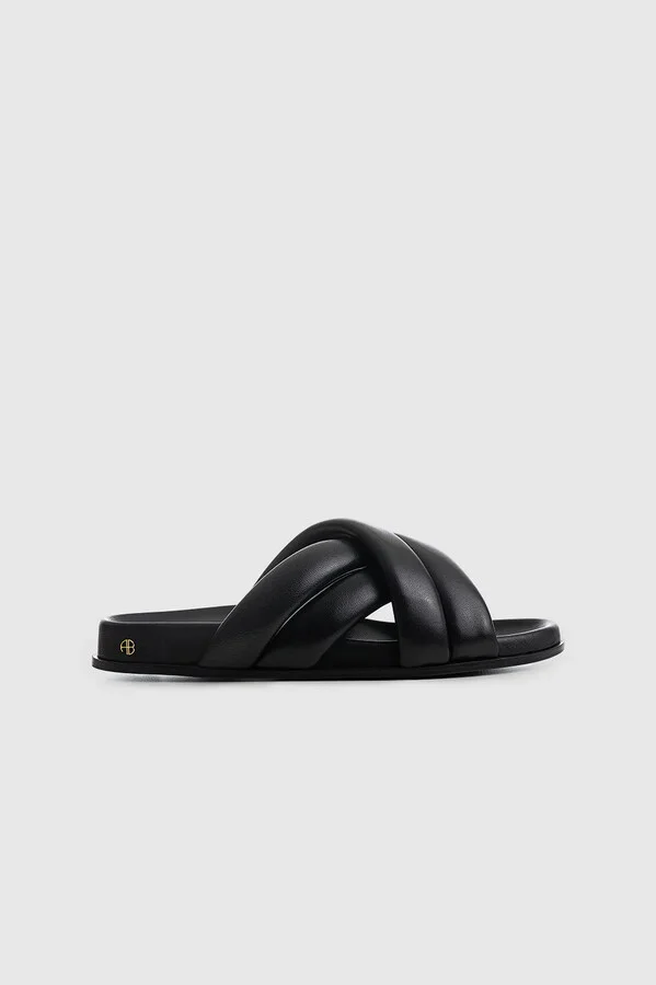 ANINE BING Lizzie Slides in Black