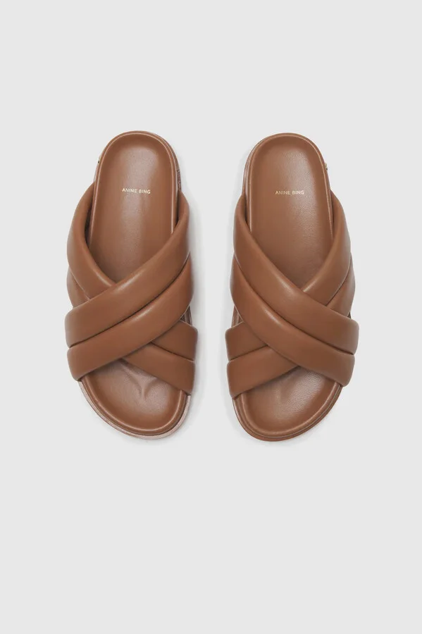 ANINE BING Lizzie Slides in Cognac - Image 2