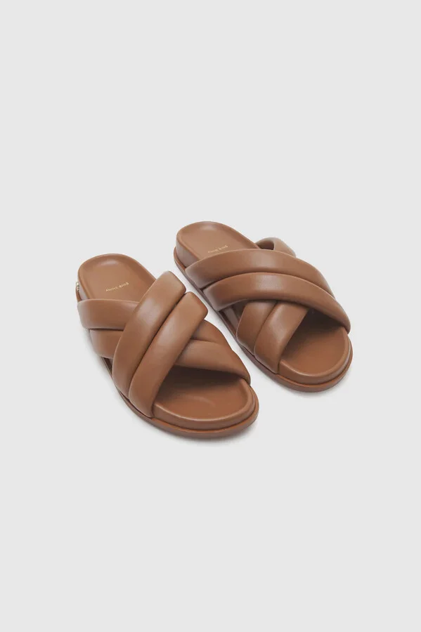 ANINE BING Lizzie Slides in Cognac - Image 4