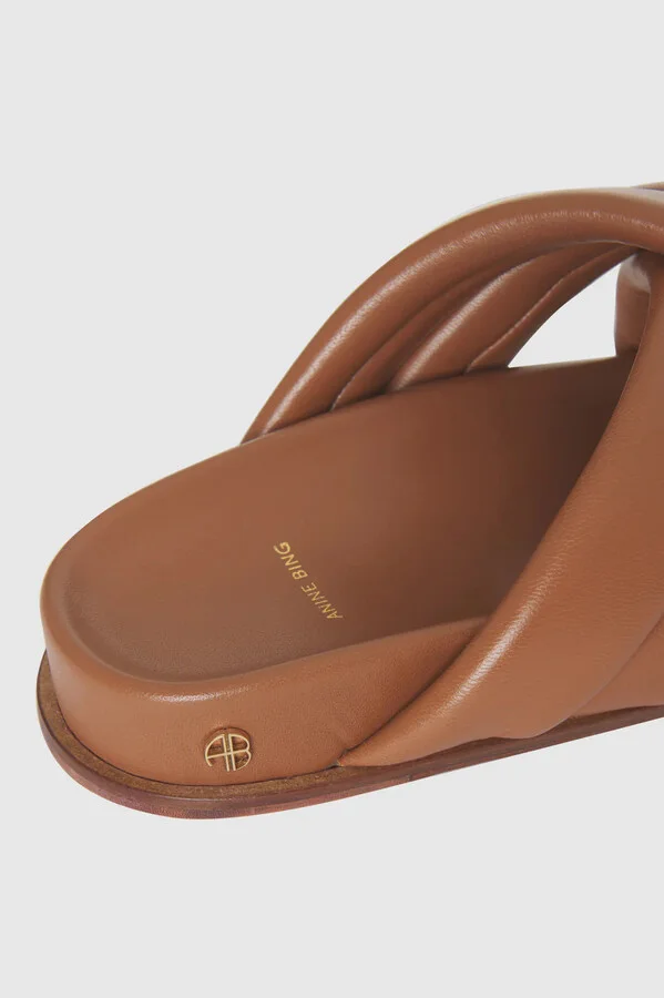 ANINE BING Lizzie Slides in Cognac - Image 5
