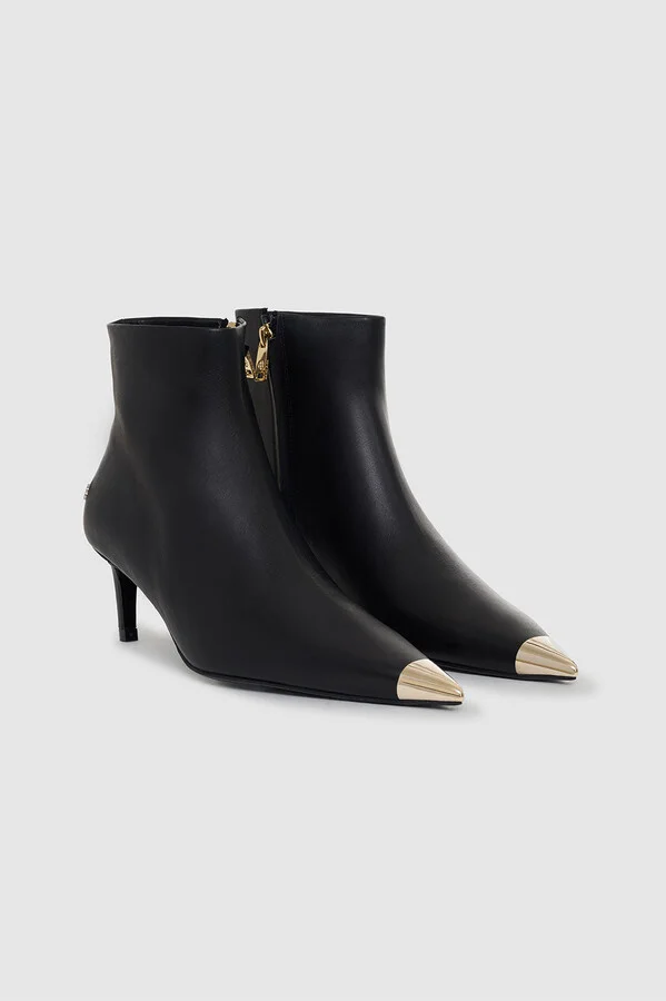 ANINE BING Nina Boots With Metal Toe Cap in Black - Image 2