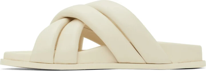 ANINE BING Off-White Lizzie Sandals - Image 3