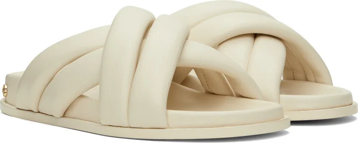 ANINE BING Off-White Lizzie Sandals - Image 4
