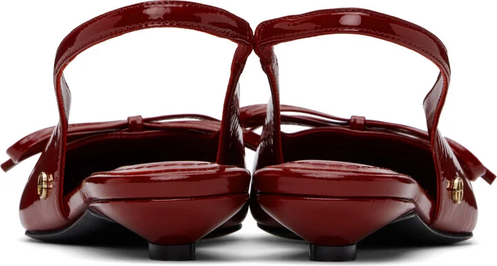 ANINE BING Red Zoey Slingback Heels - Image 2